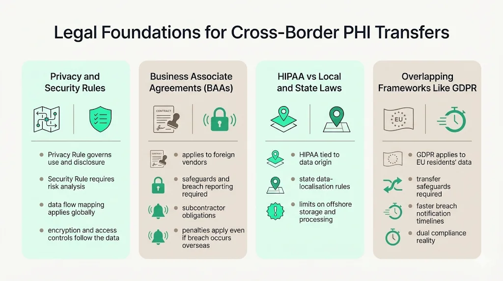 Legal foundations for cross‑border PHI transfers