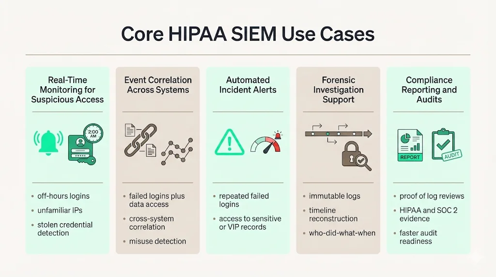 Core HIPAA SIEM Use Cases