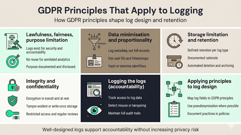 GDPR Principles That Apply to Logging