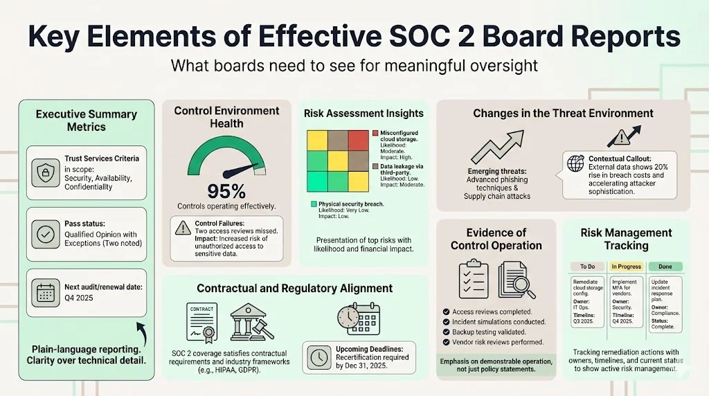 Key Elements of Effective SOC 2 Board Reports