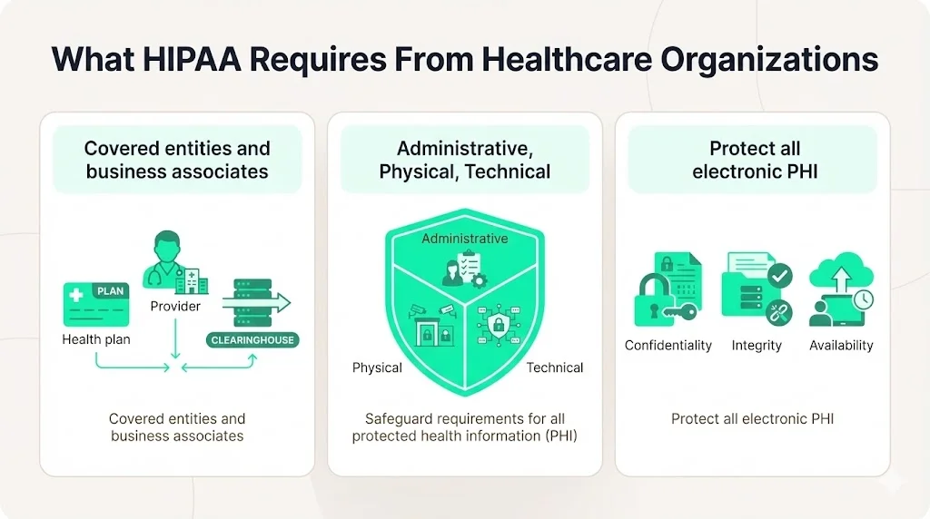 What HIPAA Requires From Healthcare Organizations
