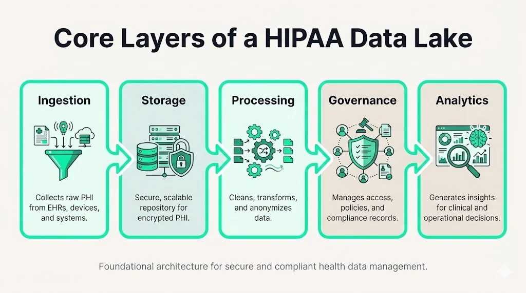 Core Layers of a HIPAA Data Lake