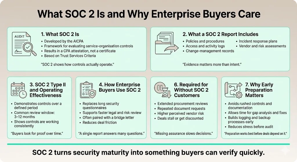 What SOC 2 is and why enterprise buyers care