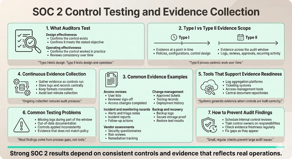 Control testing and evidence collection