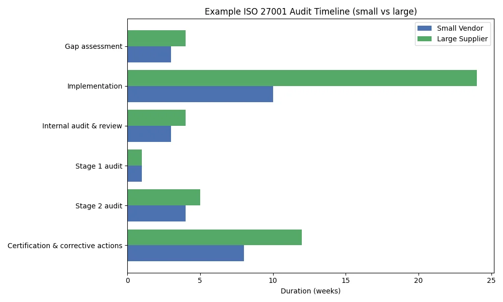 High‑Level ISO 27001 Audit Timeline