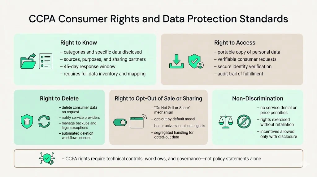 CCPA Consumer Rights and Data Protection Standards