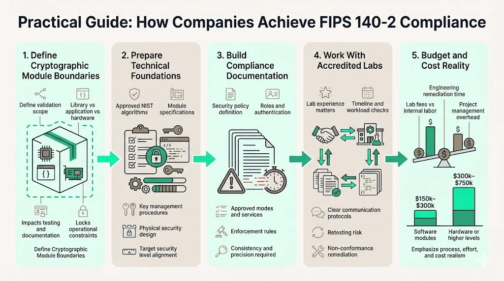 Practical Guide: How Companies Achieve FIPS 140-2 Compliance