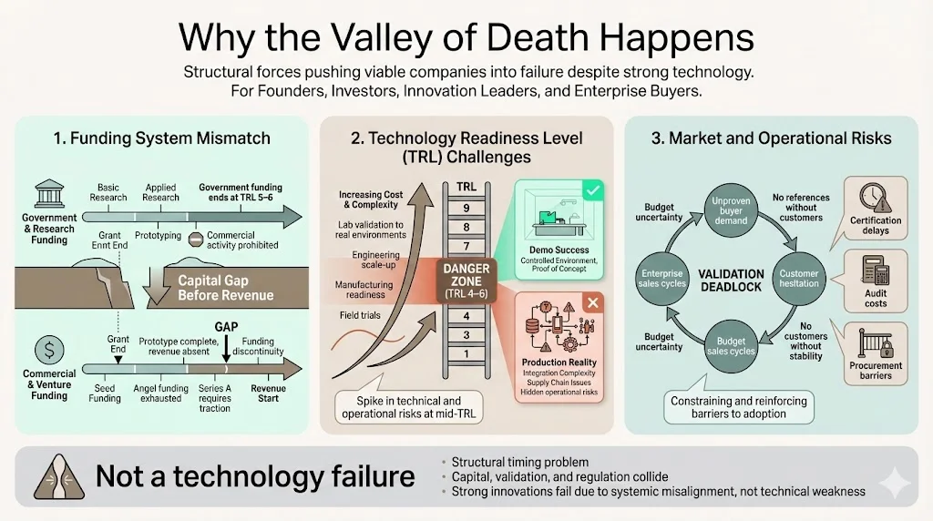 Why the Valley of Death Happens