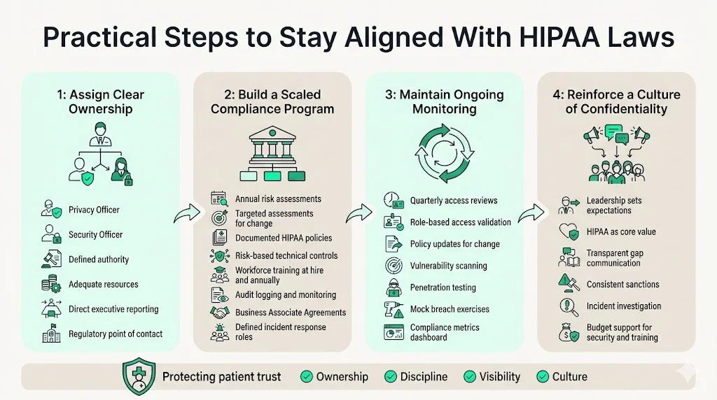 Practical Steps to Stay Aligned With HIPAA Laws