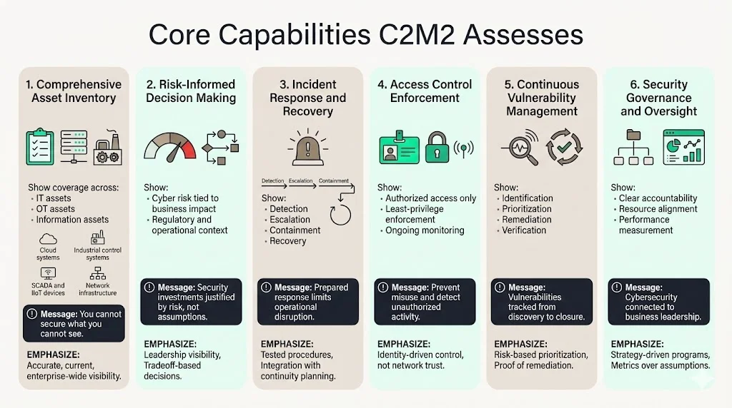 Core Capabilities C2M2 Assesses