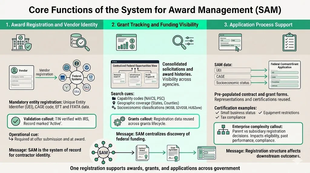 Core Functions of the System for Award Management