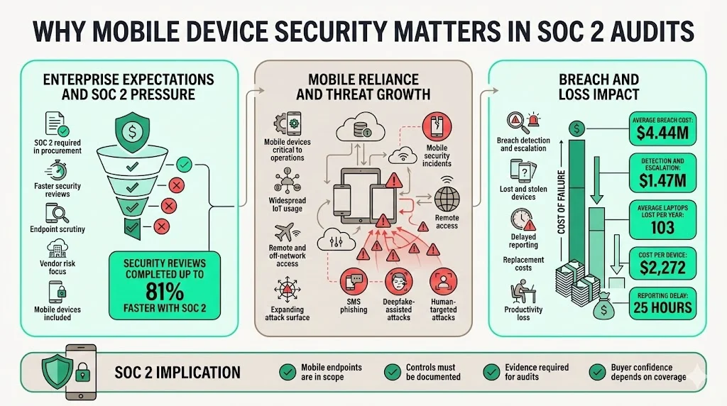 Why mobile device security matters in SOC 2 audits