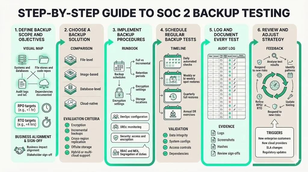 Step‑by‑Step Guide to SOC 2 Backup Testing