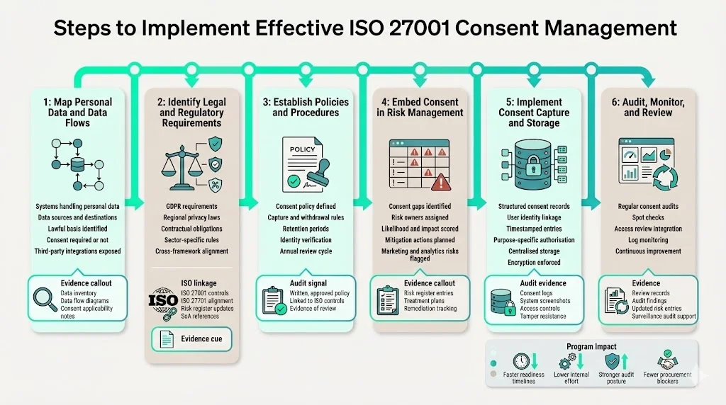 Steps to implement effective ISO 27001 Consent Management