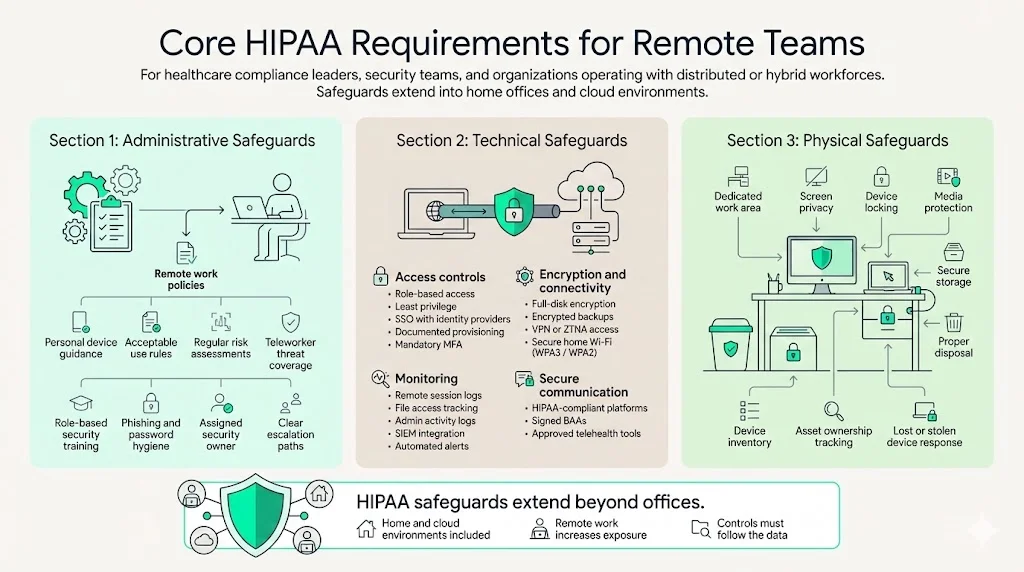 Core HIPAA Requirements for Remote Teams