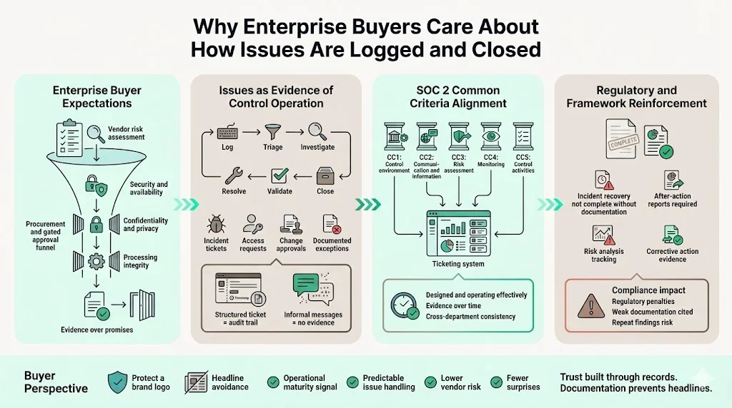 Why Enterprise Buyers Care About How Issues Are Logged and Closed