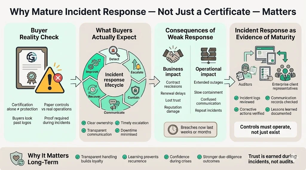 Why mature incident response—not just a certificate—matters