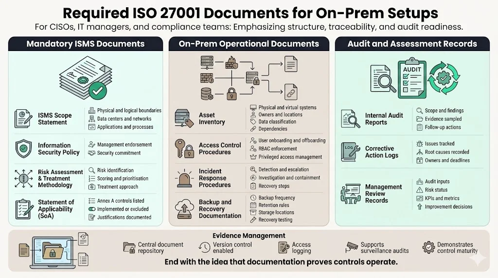 Required ISO 27001 Documents for On‑Prem Setups