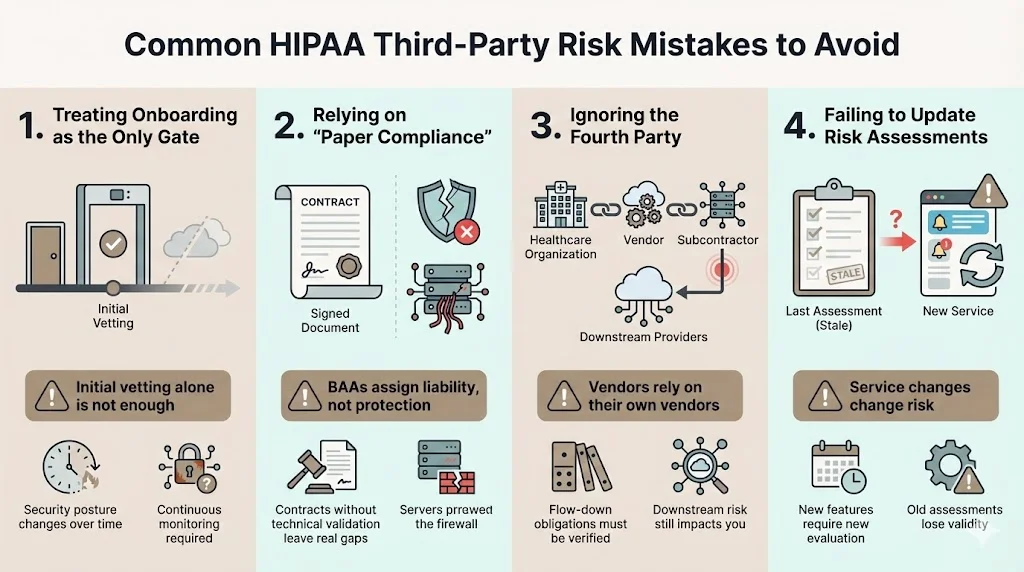 Common HIPAA Third-Party Risk Mistakes to Avoid