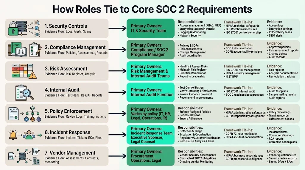 How Roles Tie to Core SOC 2 Requirements