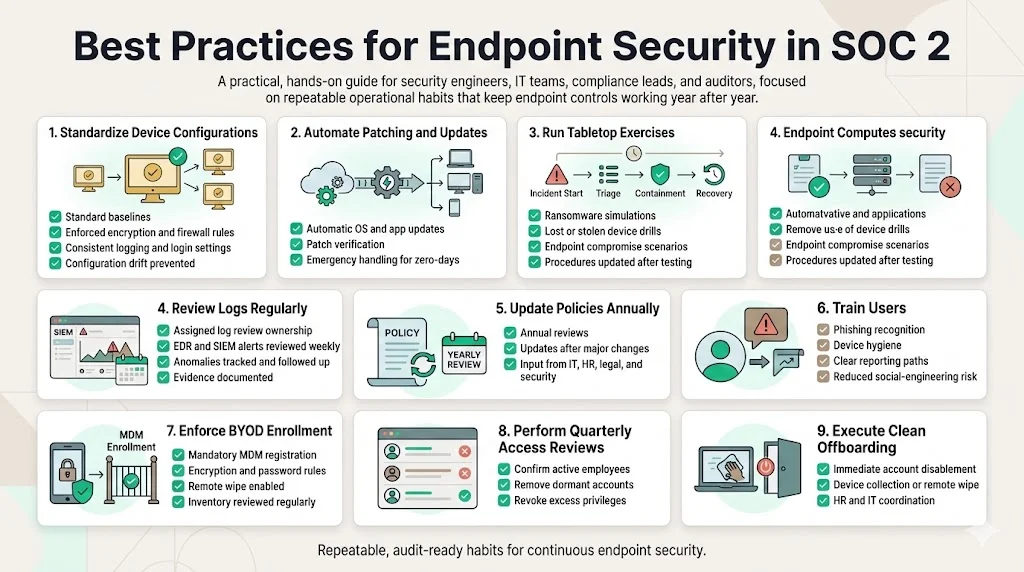 Best Practices for Endpoint Security in SOC 2