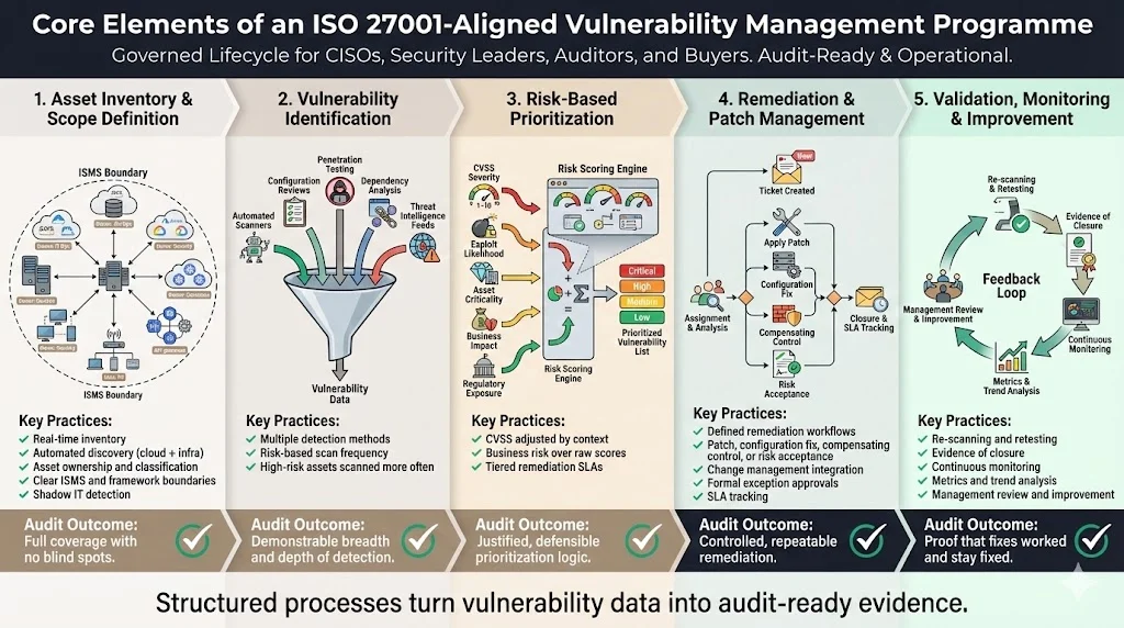 Core Elements of an ISO 27001‑Aligned Vulnerability Management Programme