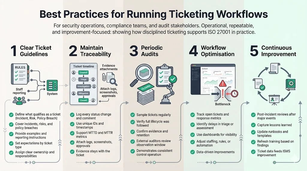 Best Practices For Running Ticketing Workflows
