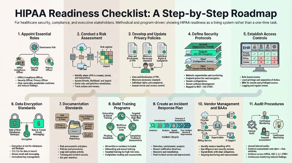 HIPAA readiness checklist: your step‑by‑step roadmap