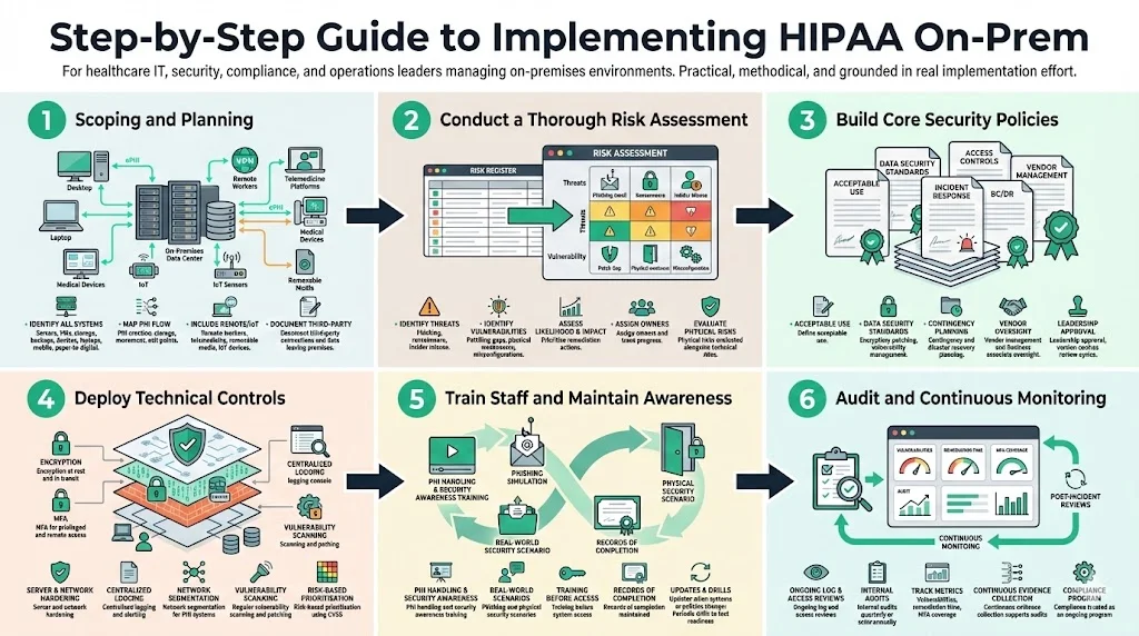 Step‑by‑Step Guide to Implementing HIPAA On‑Prem