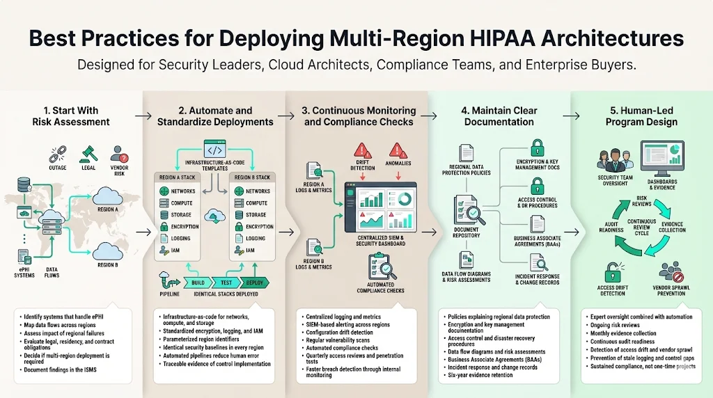 Best Practices for Deploying Multi‑Region HIPAA Architectures
