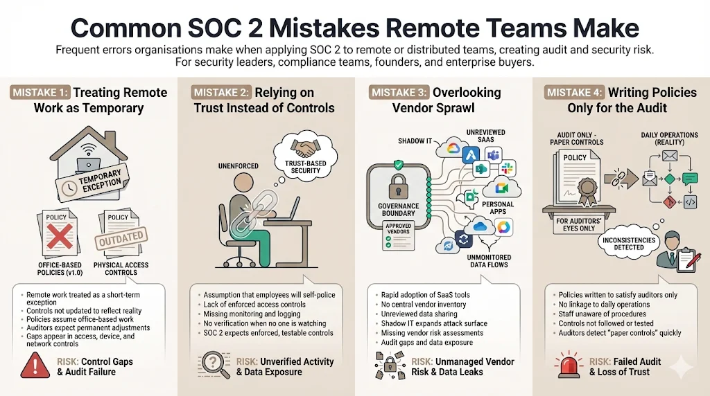 Common Mistakes Remote Teams Make with SOC 2