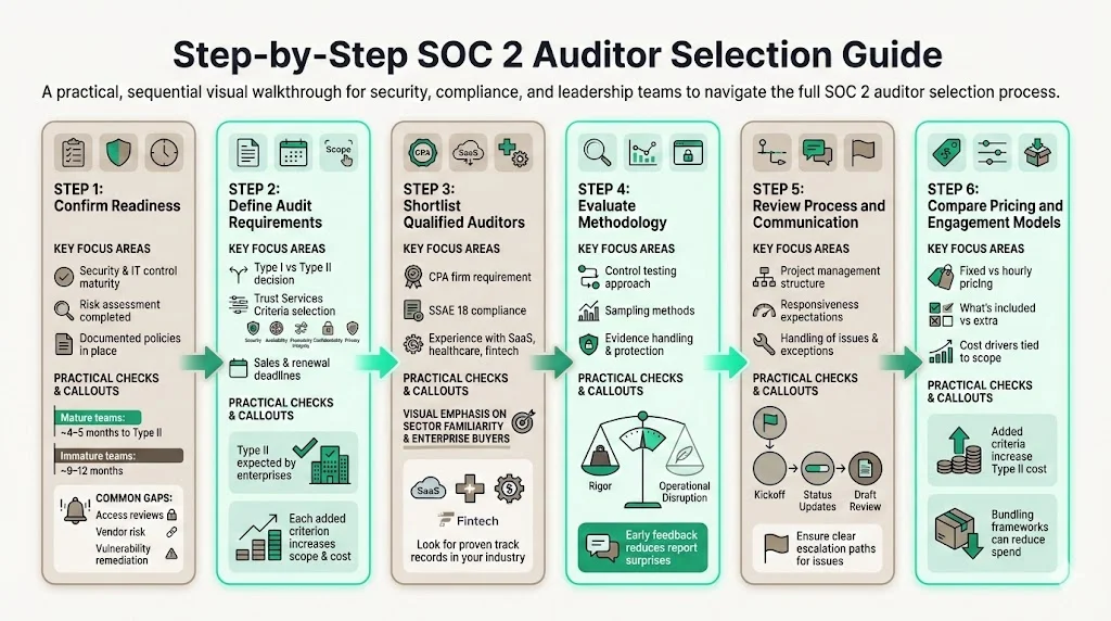 Step‑by‑step SOC 2 auditor selection guide