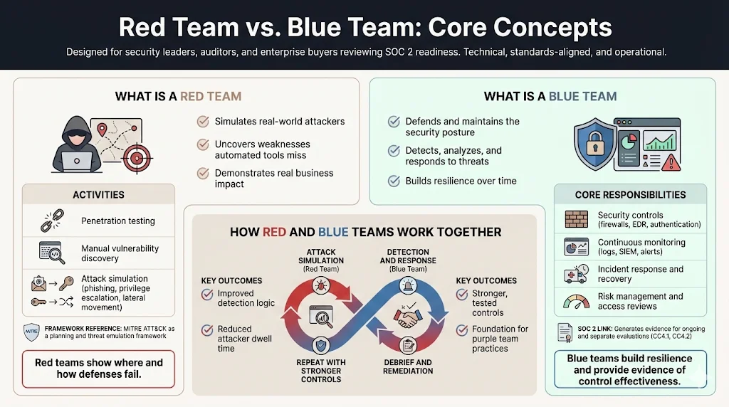 Red Team Vs. Blue Team: Core Concepts