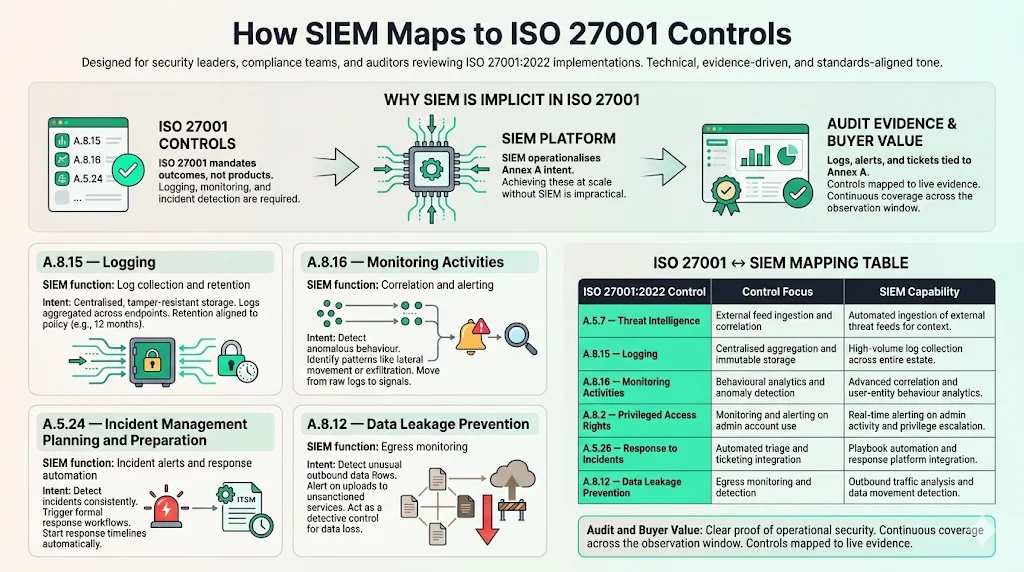 How SIEM Maps to ISO 27001 Controls