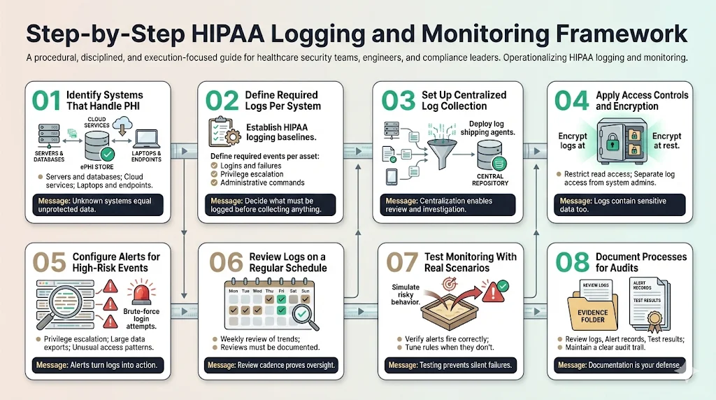 Step-by-Step HIPAA Logging And Monitoring Framework