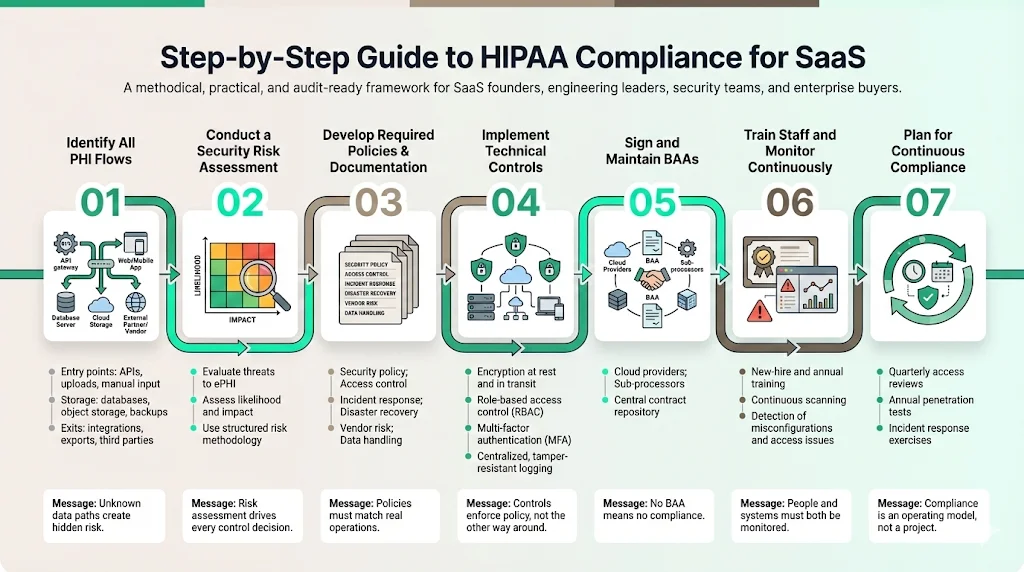 Step-by-Step Guide to HIPAA Compliance for SaaS