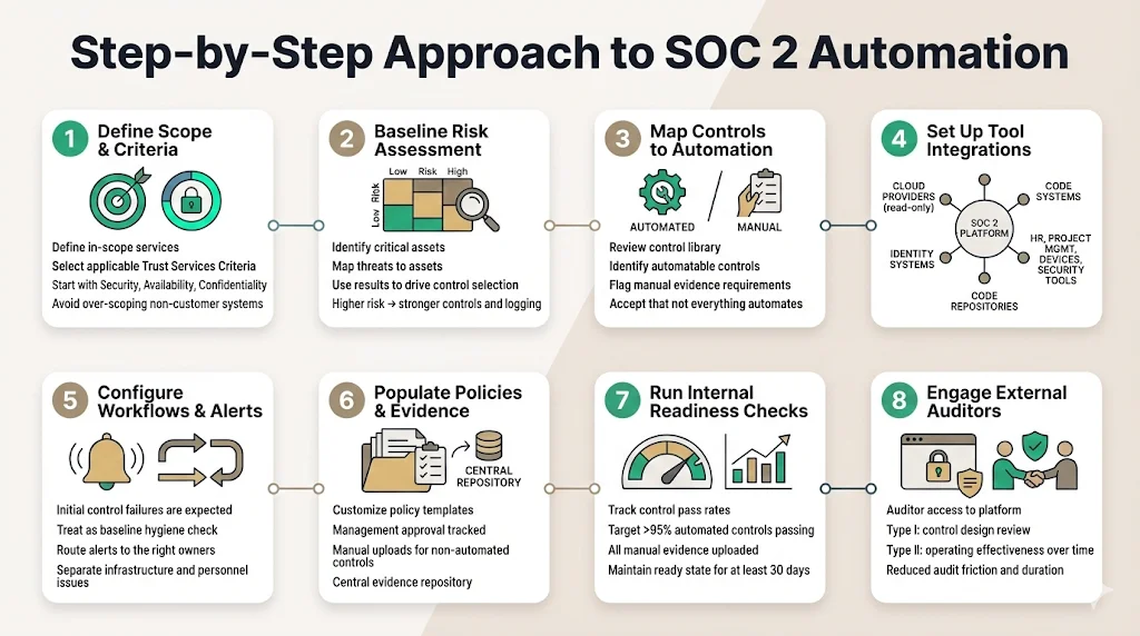 Step-by-Step Approach to SOC 2 Automation