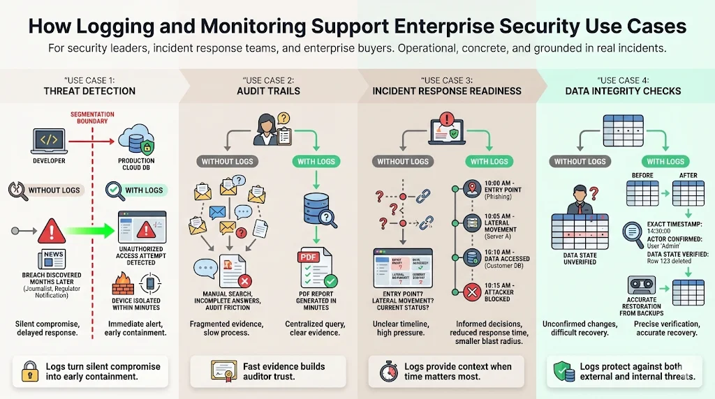 How Logging and Monitoring Support Enterprise Security Use Cases