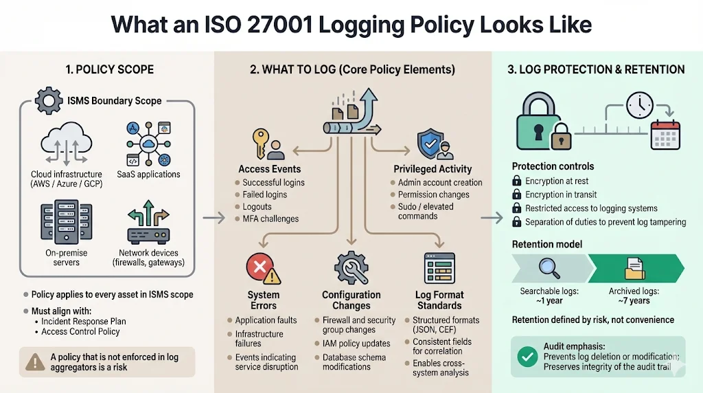 What an ISO 27001 Logging Policy Looks Like