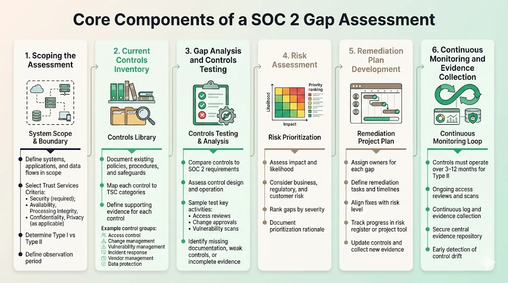 Core Components of a SOC 2 Gap Assessment