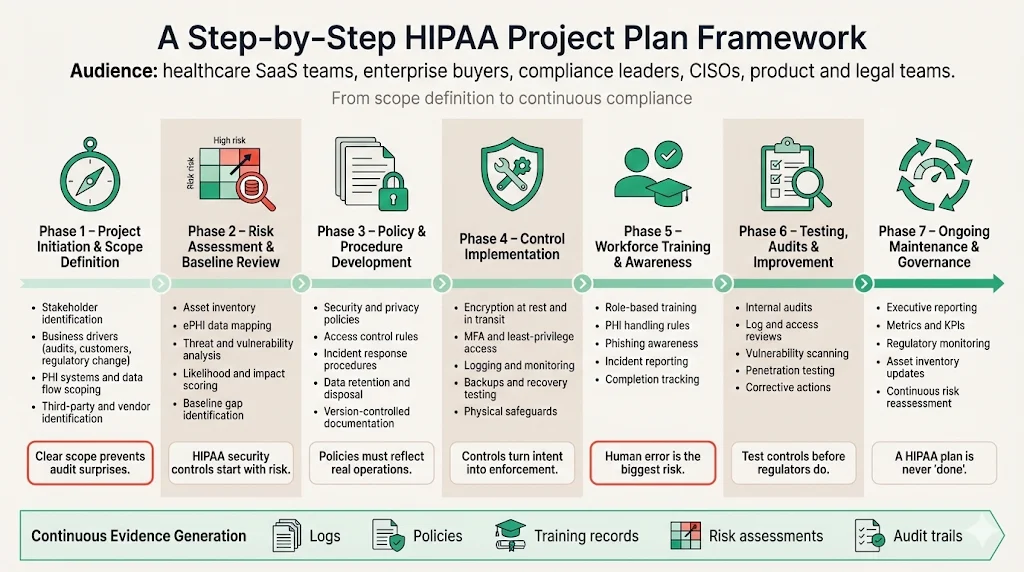 A Step-By-Step HIPAA Project Plan Framework