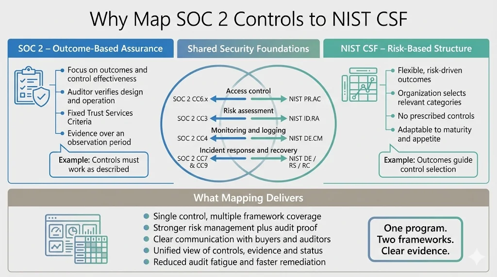 Why Map SOC 2 Controls to NIST CSF