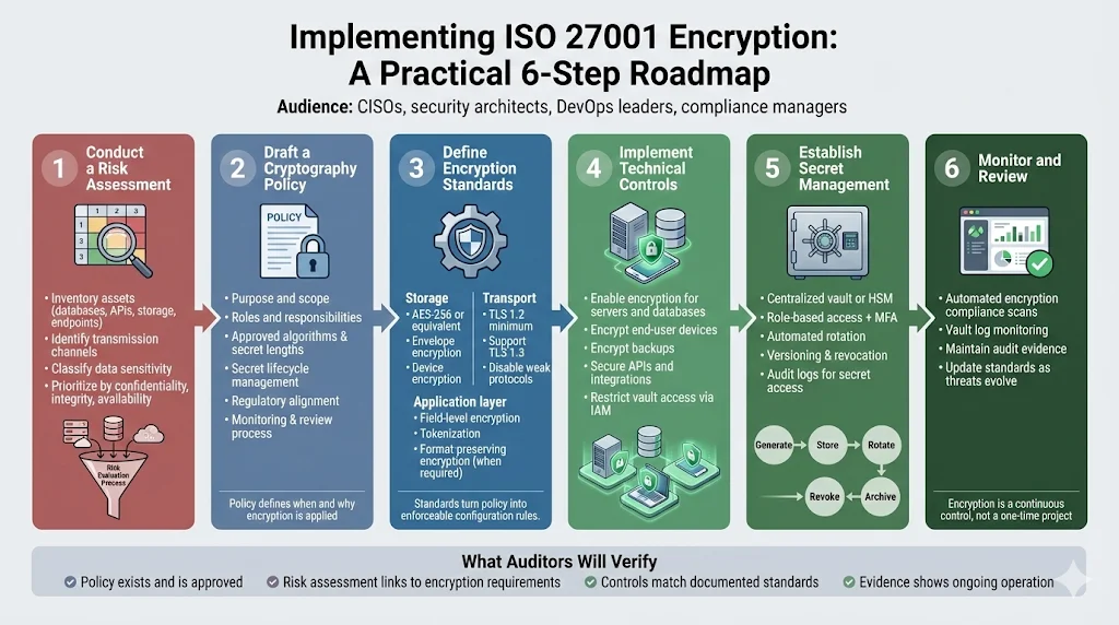 Practical Steps to Implement ISO 27001 Encryption Requirements