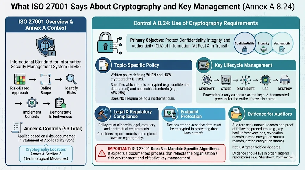 What ISO 27001 Says About Cryptography and Key Management
