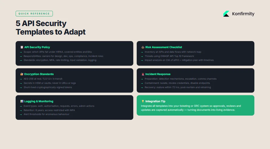 API security templates for busy teams