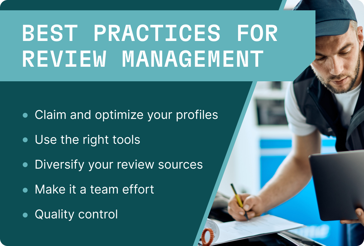 Best practices for online review management for automotive businesses.