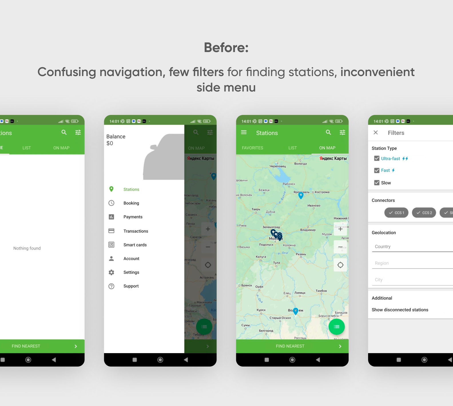 The main screen brought the most important elements to the forefront