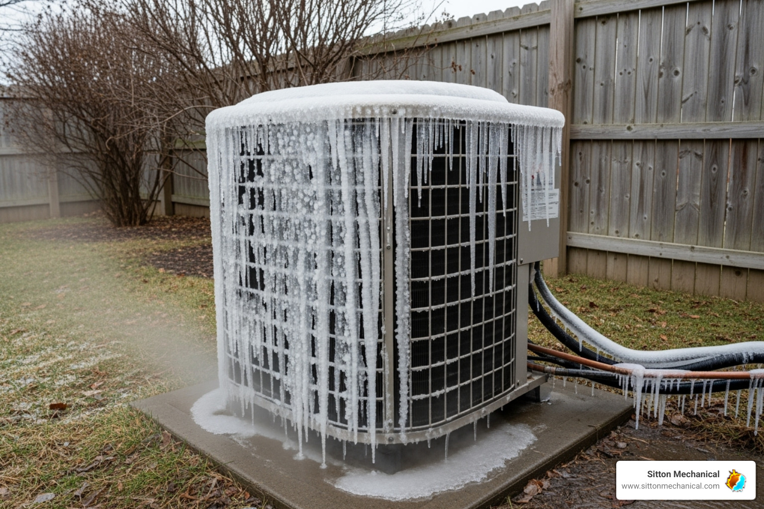 AC unit with ice buildup - emergency ac repair cushing