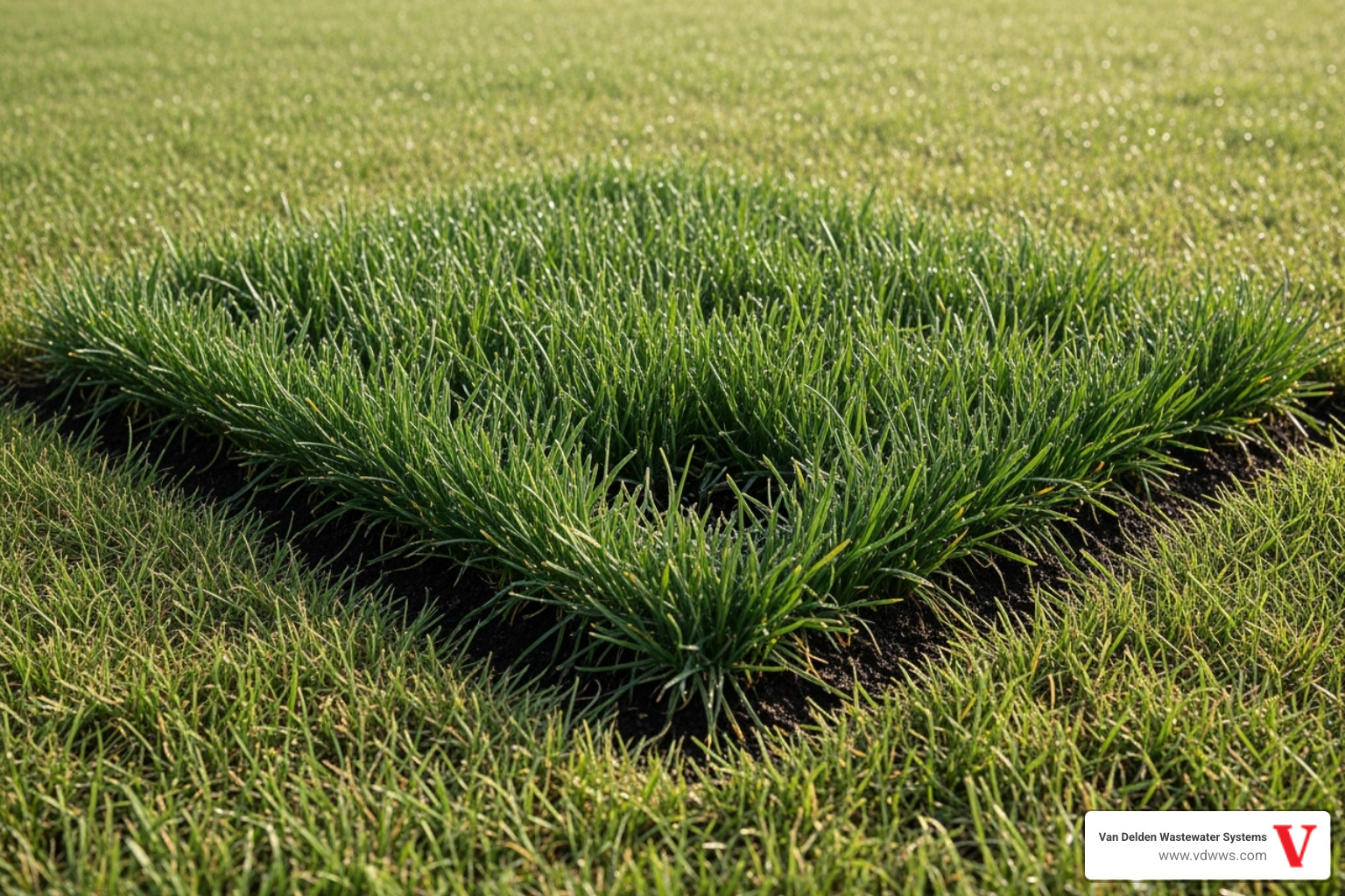 Soggy patch of grass over a drainfield - Septic tank pump out
