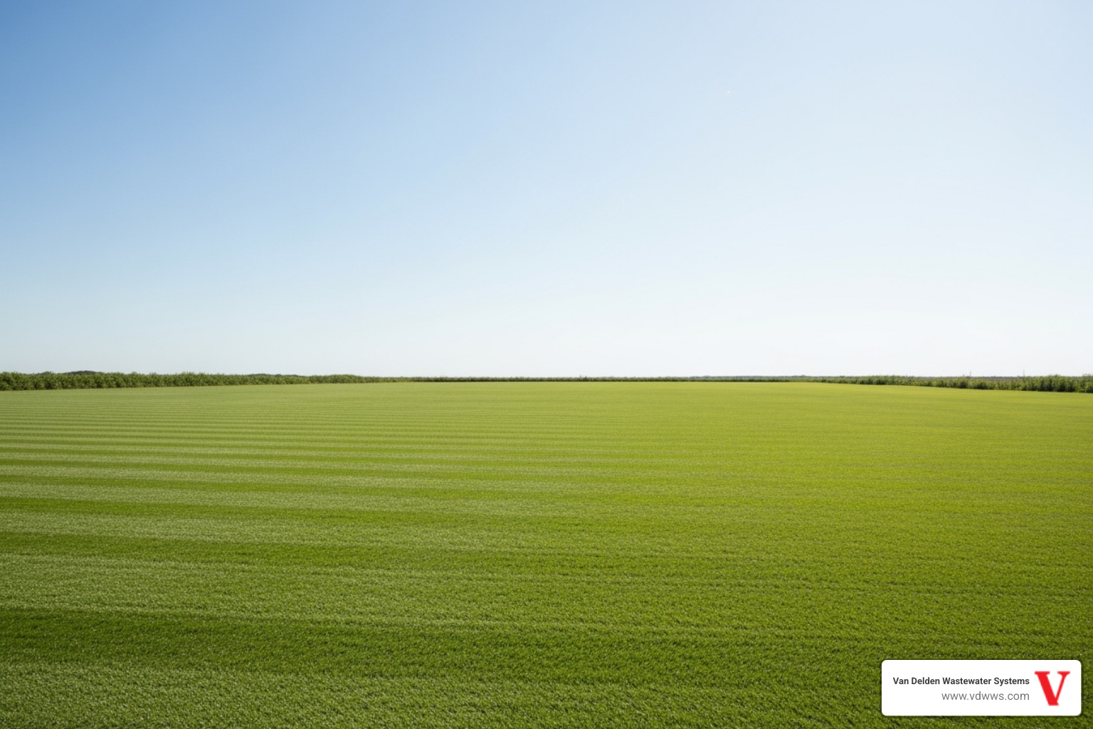 Healthy grassy drainfield area - septic system care tips